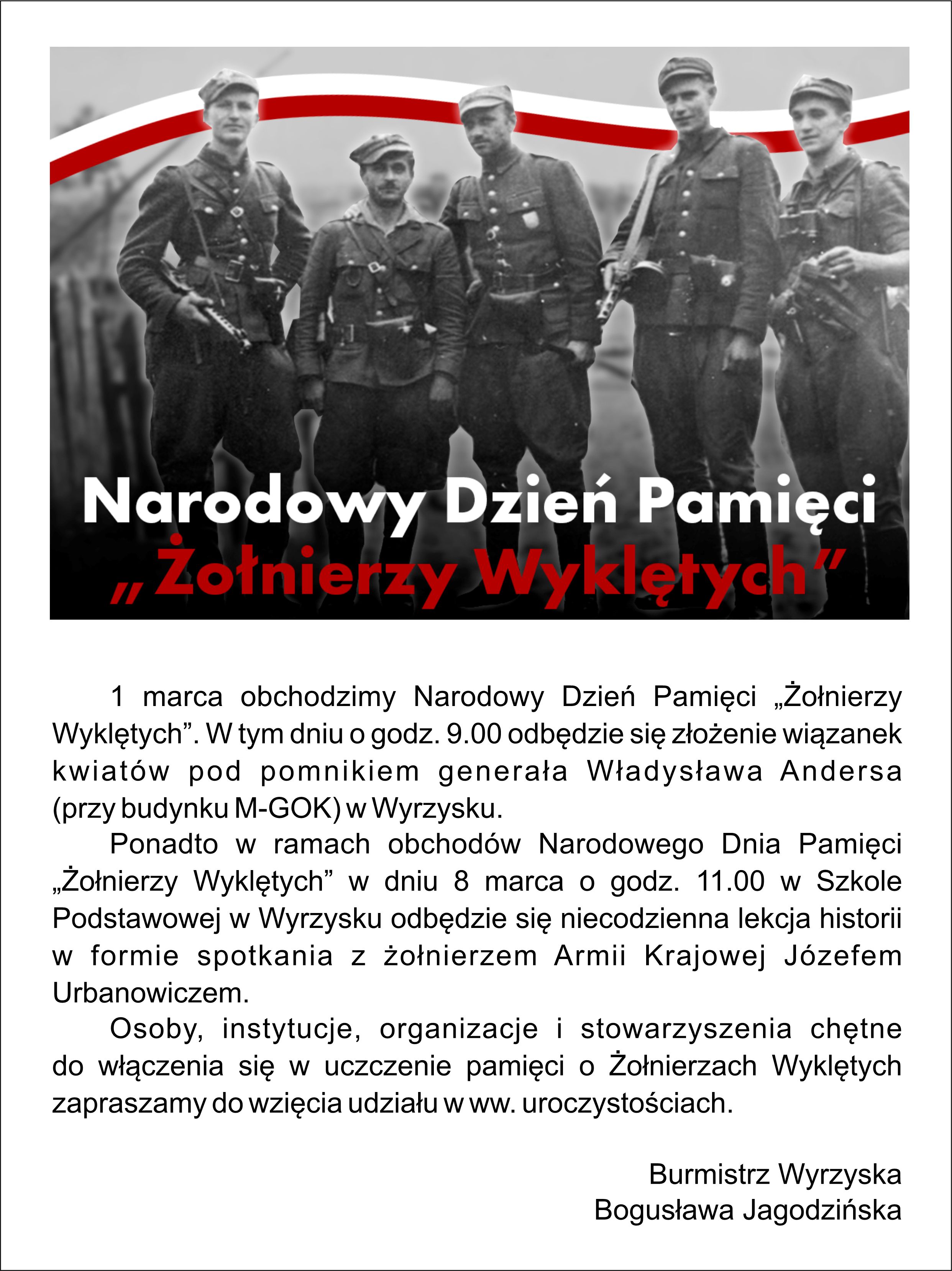 Plakat Dzień Żołnierzy Wyklętych